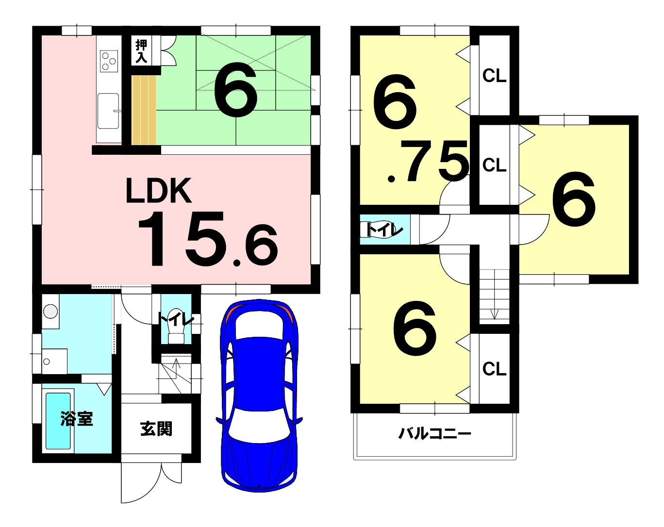 堺市中区土師町1丁の中古戸建（4ＬＤＫ）の間取り図
