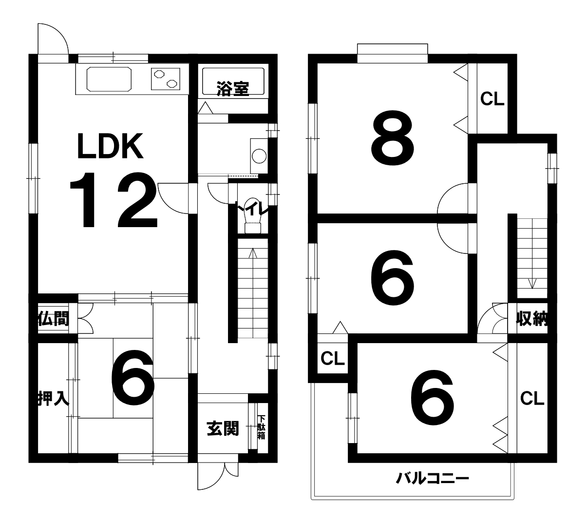 堺市中区新家町の中古戸建（4LDK）の間取り図