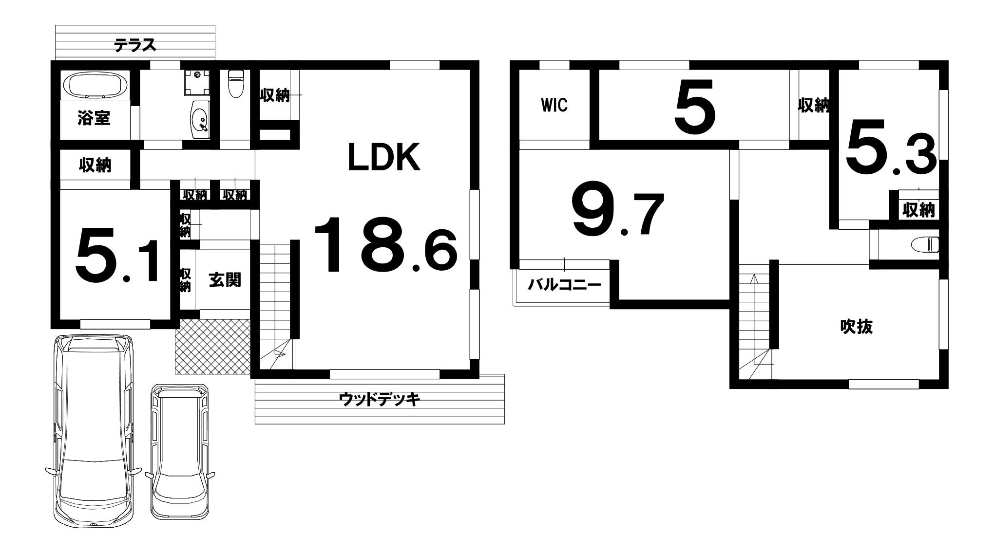 堺市南区美木多上の中古戸建（4LDK）の間取り図