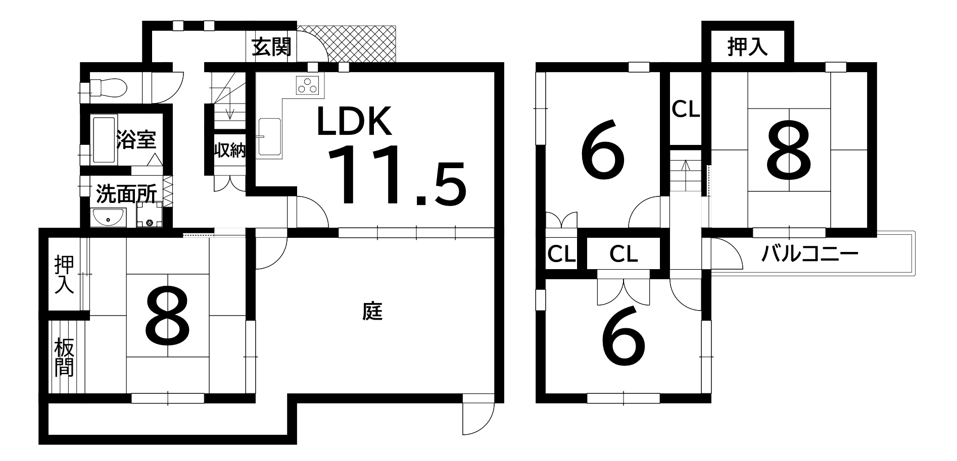 堺市南区槇塚台４丁の中古戸建（4LDK）の間取り図