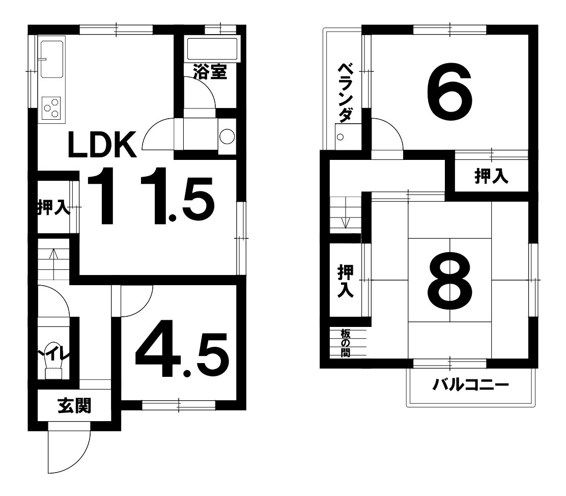 堺市中区深井東町の中古戸建（3ＬＤＫ）の間取り図