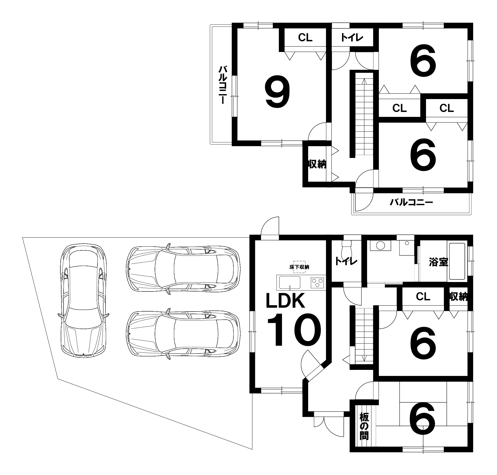 堺市西区堀上緑町2丁の中古戸建（5LDK）の間取り図