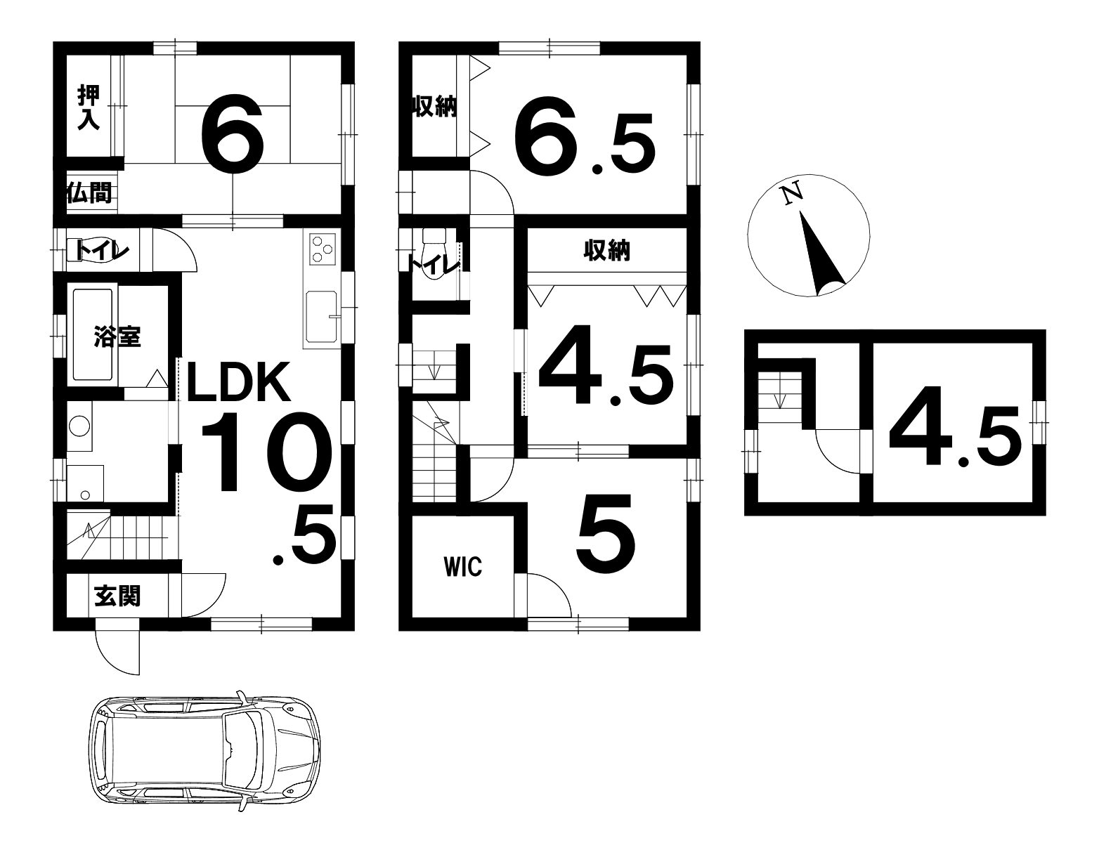 堺市中区深阪4丁の中古戸建（4LDK）の間取り図