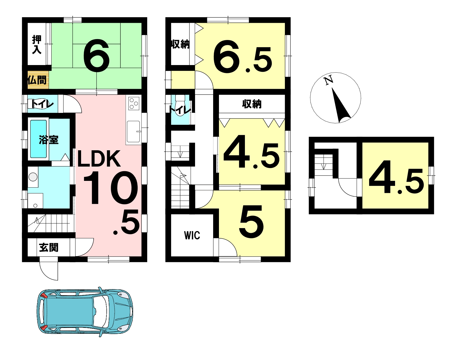 堺市中区深阪4丁の中古戸建（4ＬＤＫ）の間取り図